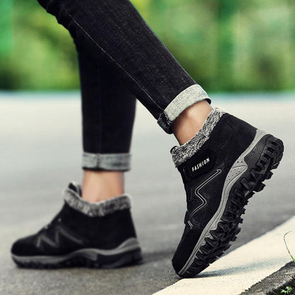 Winter Boots with Fur Warm Leather Snow Boots