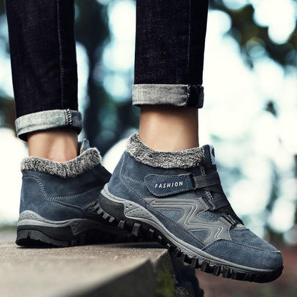 Winter Boots with Fur Warm Leather Snow Boots